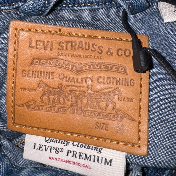 Levi’s ORIGINAL TRUCKER JACKET Soft As Butter Medium Wash blue Women Size M - Picture 8 of 16